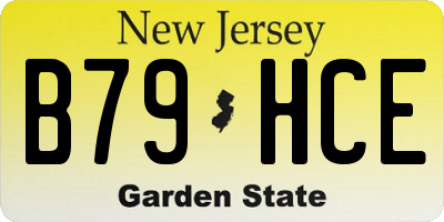 NJ license plate B79HCE