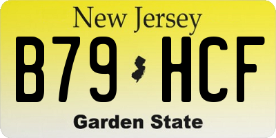 NJ license plate B79HCF