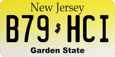 NJ license plate B79HCI