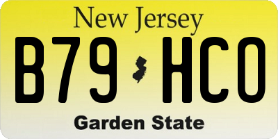 NJ license plate B79HCO