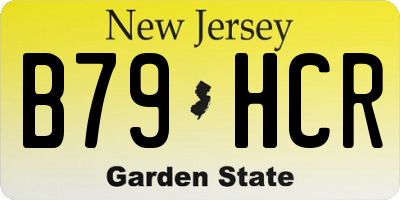 NJ license plate B79HCR