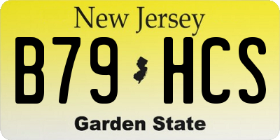 NJ license plate B79HCS