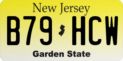 NJ license plate B79HCW