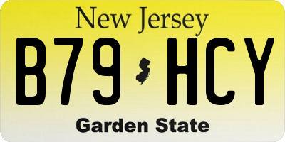 NJ license plate B79HCY