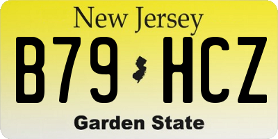 NJ license plate B79HCZ