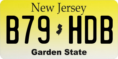 NJ license plate B79HDB