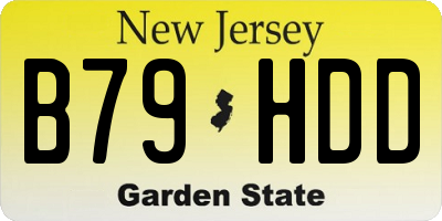 NJ license plate B79HDD