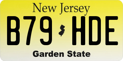 NJ license plate B79HDE