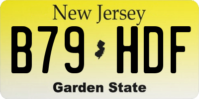 NJ license plate B79HDF