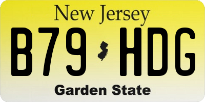 NJ license plate B79HDG