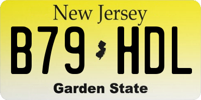 NJ license plate B79HDL