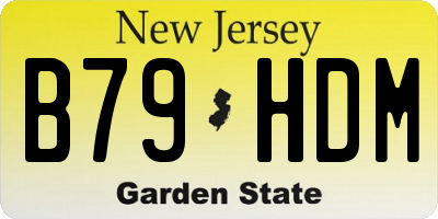 NJ license plate B79HDM