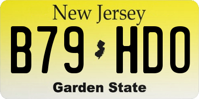 NJ license plate B79HDO