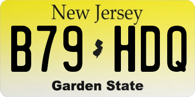 NJ license plate B79HDQ