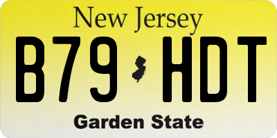 NJ license plate B79HDT