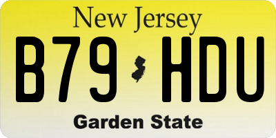 NJ license plate B79HDU