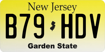 NJ license plate B79HDV