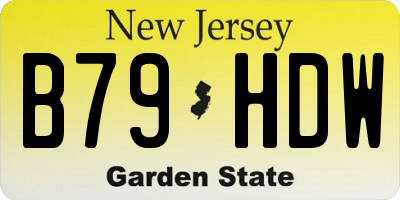 NJ license plate B79HDW