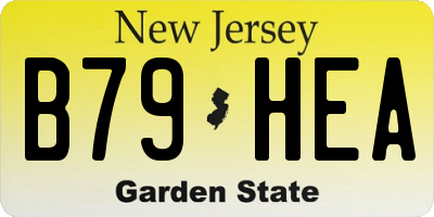 NJ license plate B79HEA