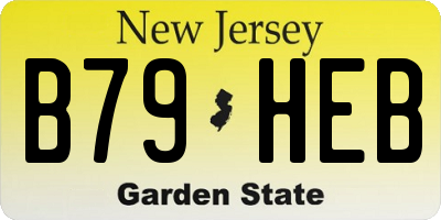 NJ license plate B79HEB