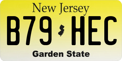 NJ license plate B79HEC