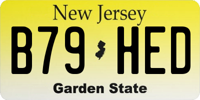 NJ license plate B79HED
