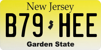 NJ license plate B79HEE