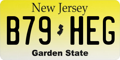 NJ license plate B79HEG