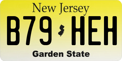 NJ license plate B79HEH