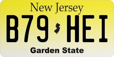 NJ license plate B79HEI
