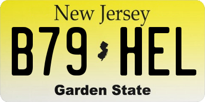 NJ license plate B79HEL