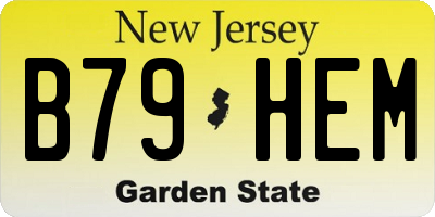 NJ license plate B79HEM