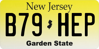 NJ license plate B79HEP
