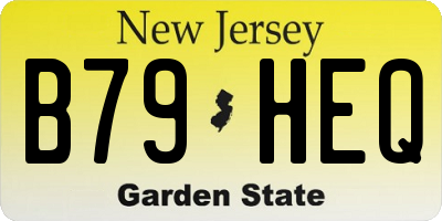 NJ license plate B79HEQ
