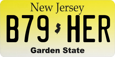 NJ license plate B79HER
