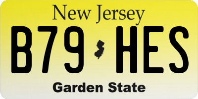 NJ license plate B79HES