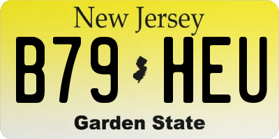 NJ license plate B79HEU