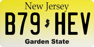NJ license plate B79HEV
