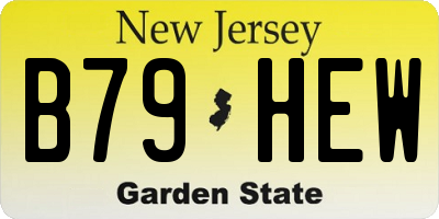 NJ license plate B79HEW