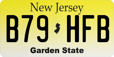 NJ license plate B79HFB