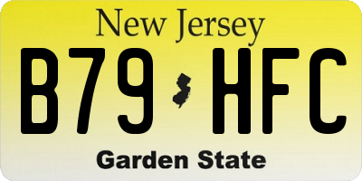NJ license plate B79HFC