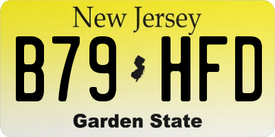 NJ license plate B79HFD