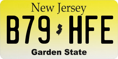 NJ license plate B79HFE