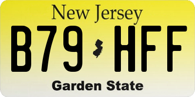 NJ license plate B79HFF
