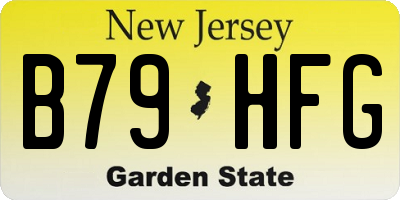 NJ license plate B79HFG