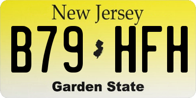 NJ license plate B79HFH