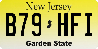 NJ license plate B79HFI