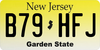 NJ license plate B79HFJ