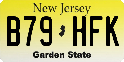 NJ license plate B79HFK