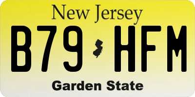 NJ license plate B79HFM